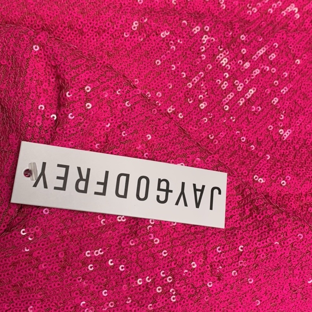 JAYGODFREY Hot Pink Sequin Mini Dress - Picture 6 of 8